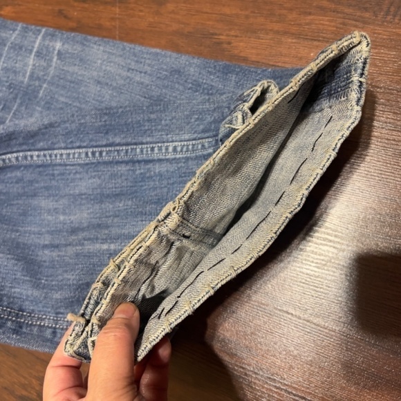 ANTIK DENIM JEANS Vintage 90s Y2K Fashion  embroidered back pocket size 28 EUC - Picture 13 of 16
